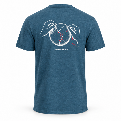 Stitch  Corintheans  16.14, Heathered Neptune Blue, back view